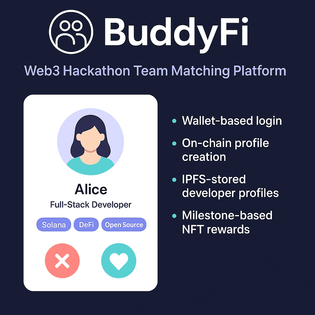 BuddyFi - Web3 Hackathon Team Matching Platform Background
